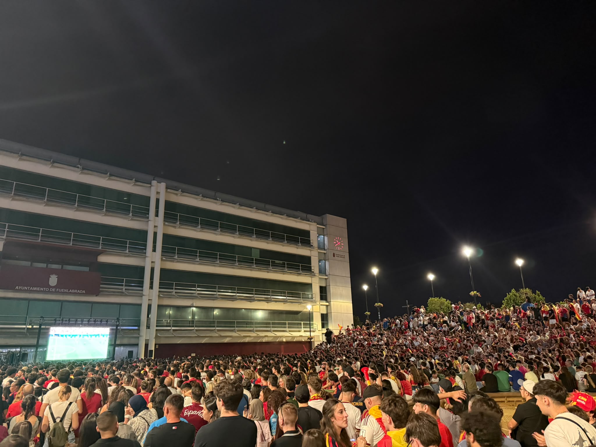 Plaza de la Constitución la noche de la semifinal del mundial de fútbol