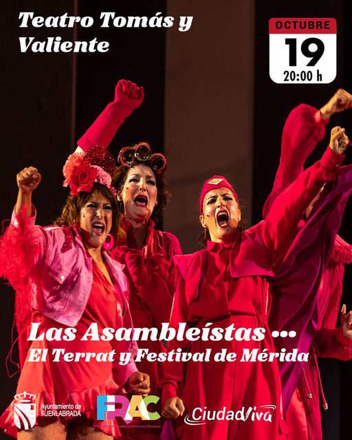 Cartel de la obra de teatro con las tres actrices protagonistas