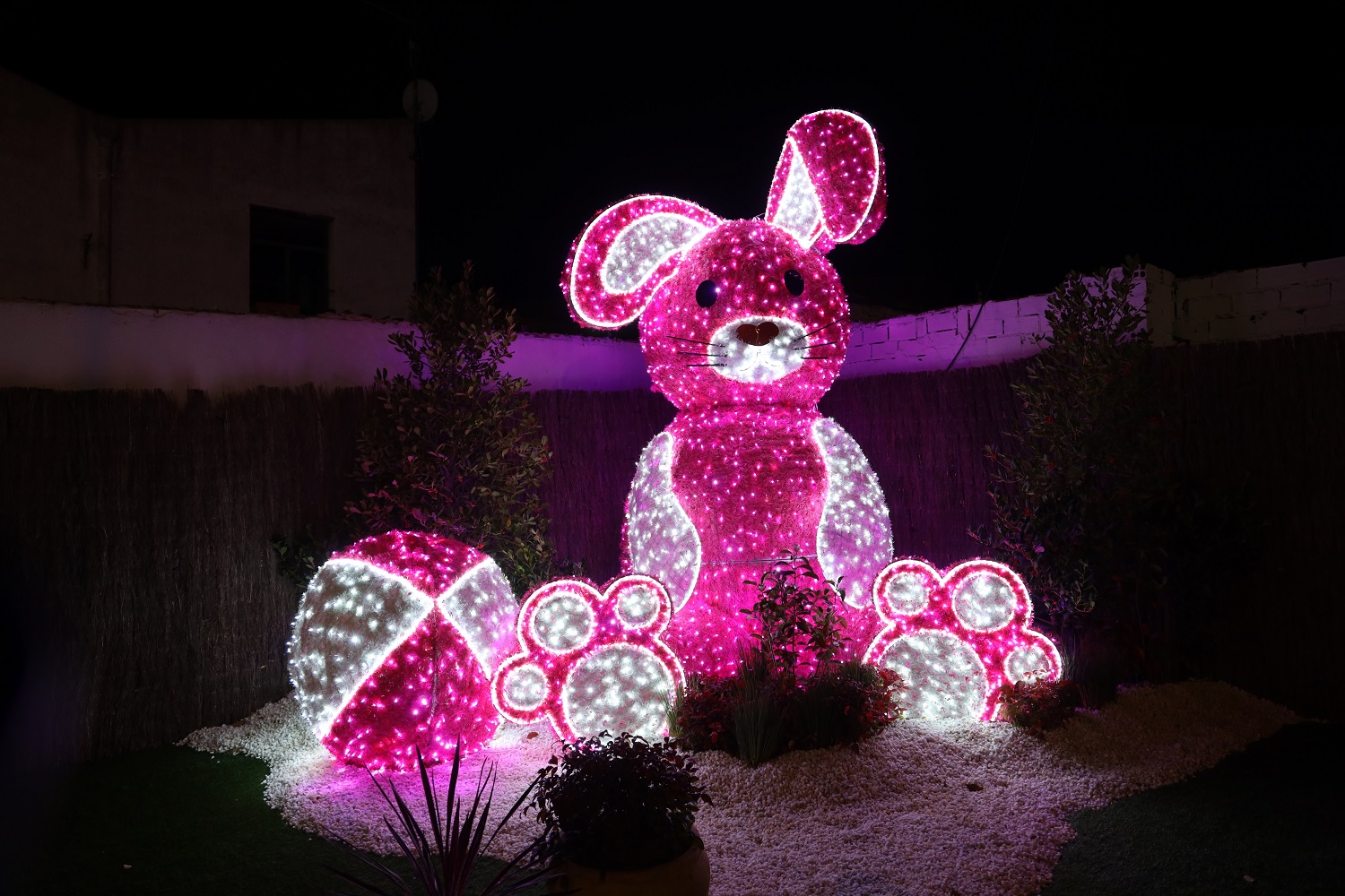 Figura navideña decoración luces de calle