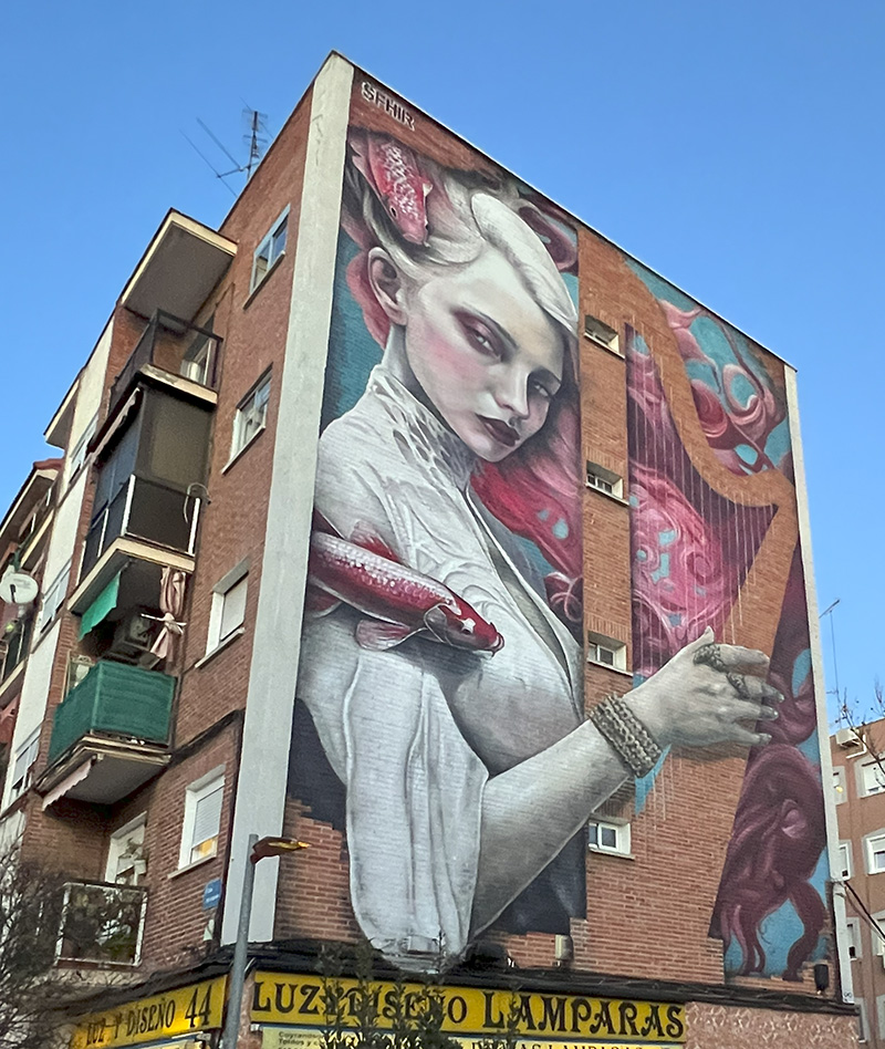 La Sirena es uno de los murales pintados