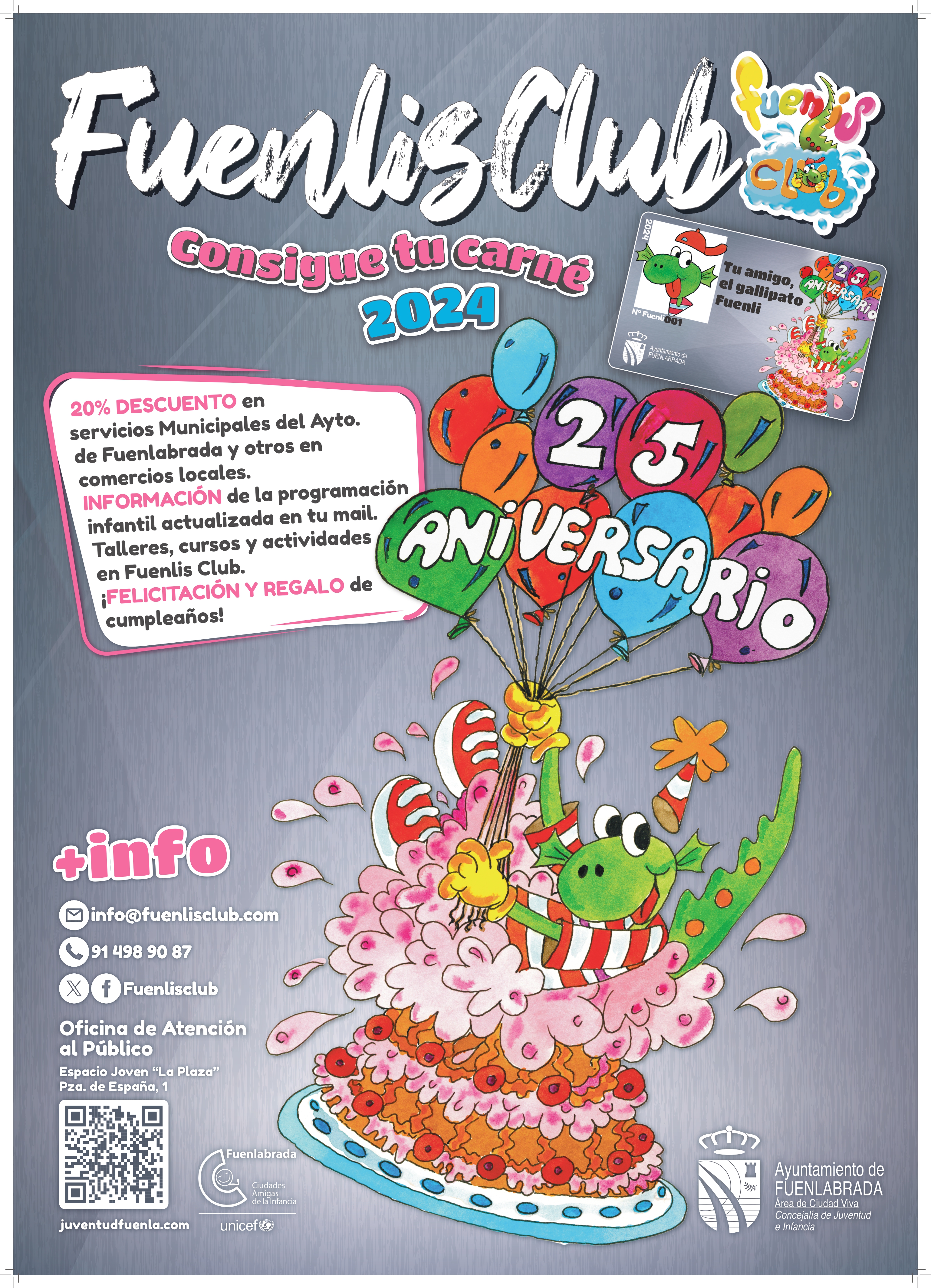 Cartel con dibujos e información