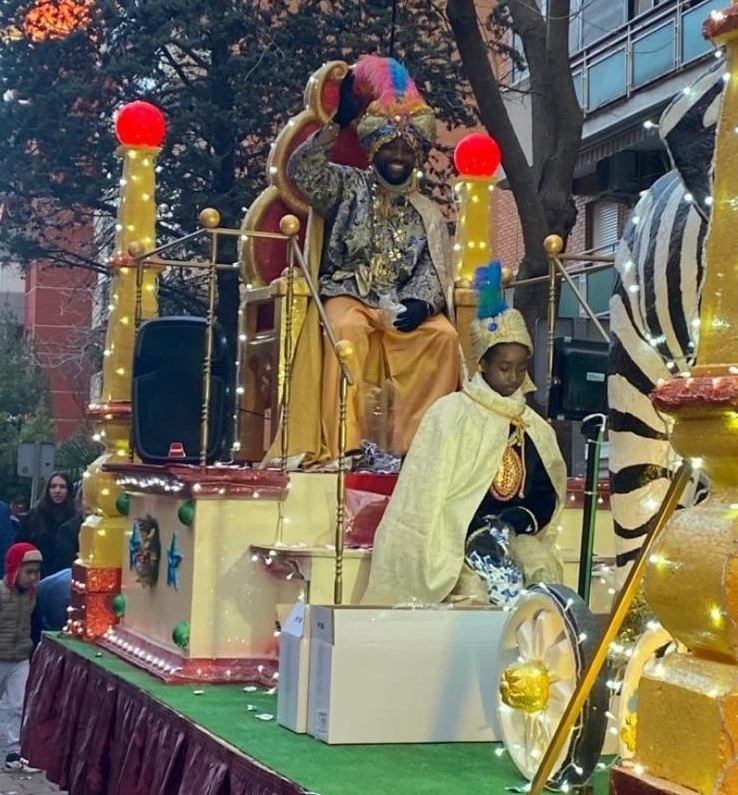 El rey Baltasar en la cabalgata de Loranca