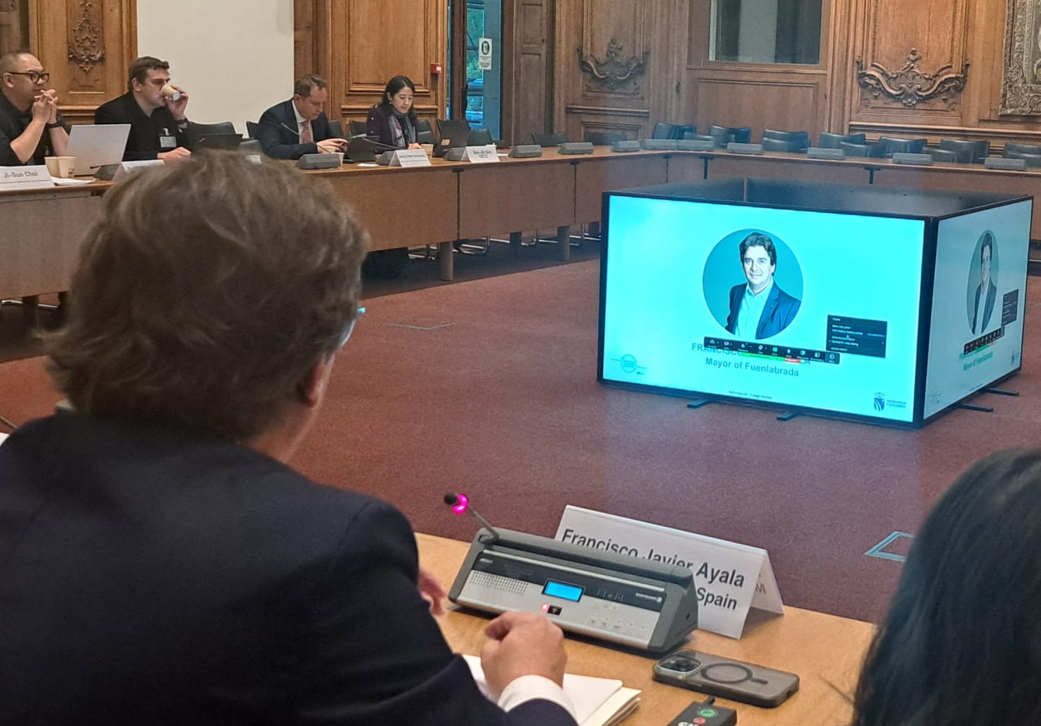 Javier Ayala durante su intervención ante la OCDE
