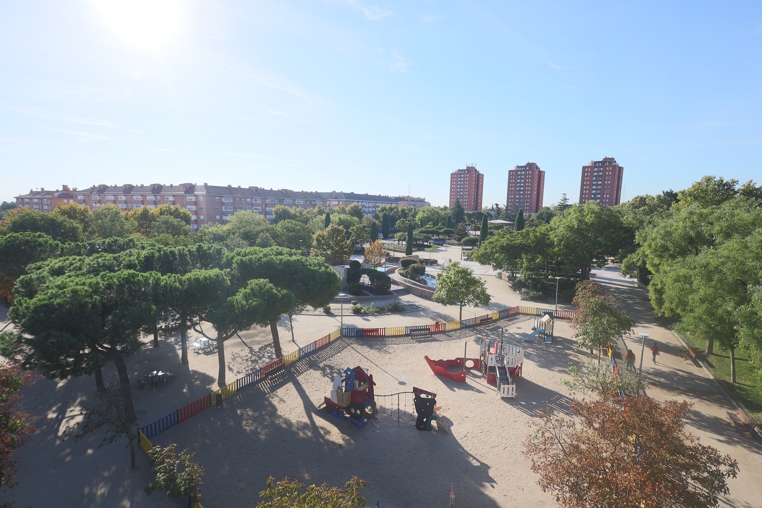 Imagen aérea de l parque de la Fuente