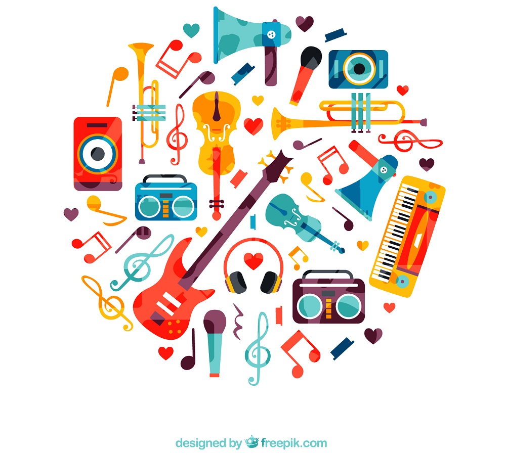 Ilustración de instrumentos musicales