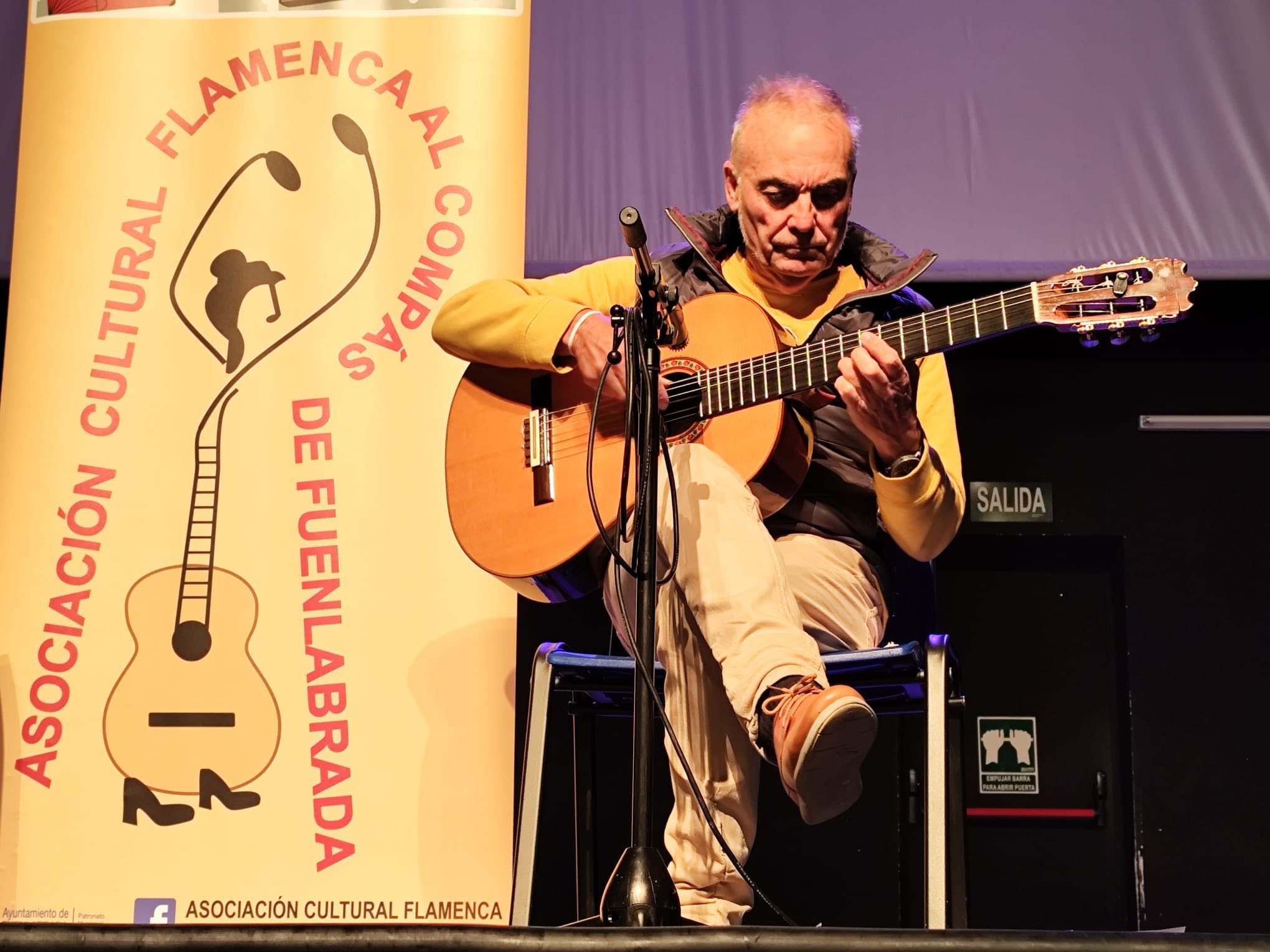 Guitarrista en el escenario