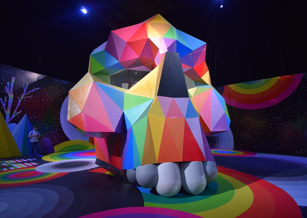 Imagen de una calavera de Okuda