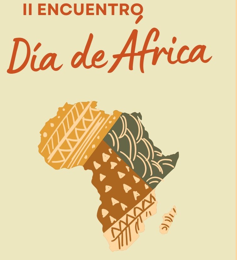 Detalle del cartel con un mapa de África
