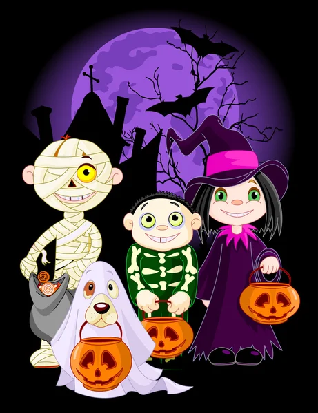 Ilustración infantil de Halloween