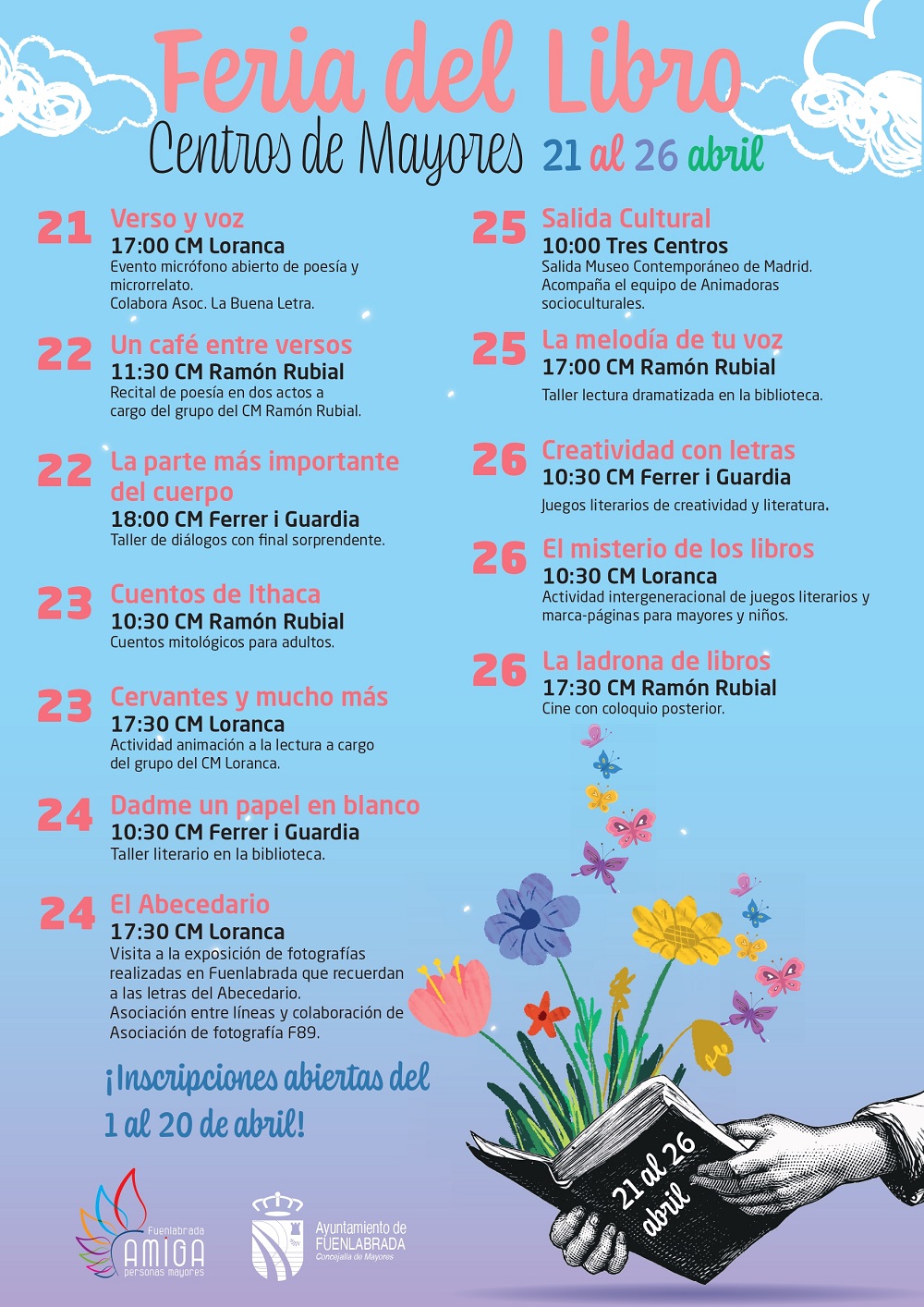 Programación de la Feria del Libro en los centros de mayores