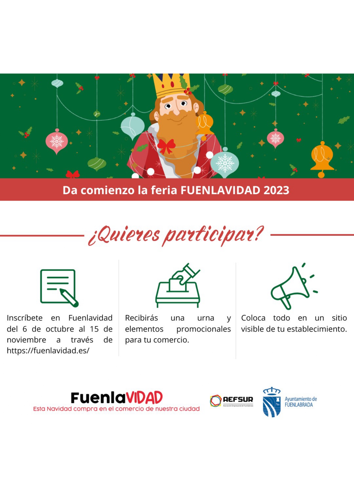 Imagen del cartel de la campaña de fomento de comercio local