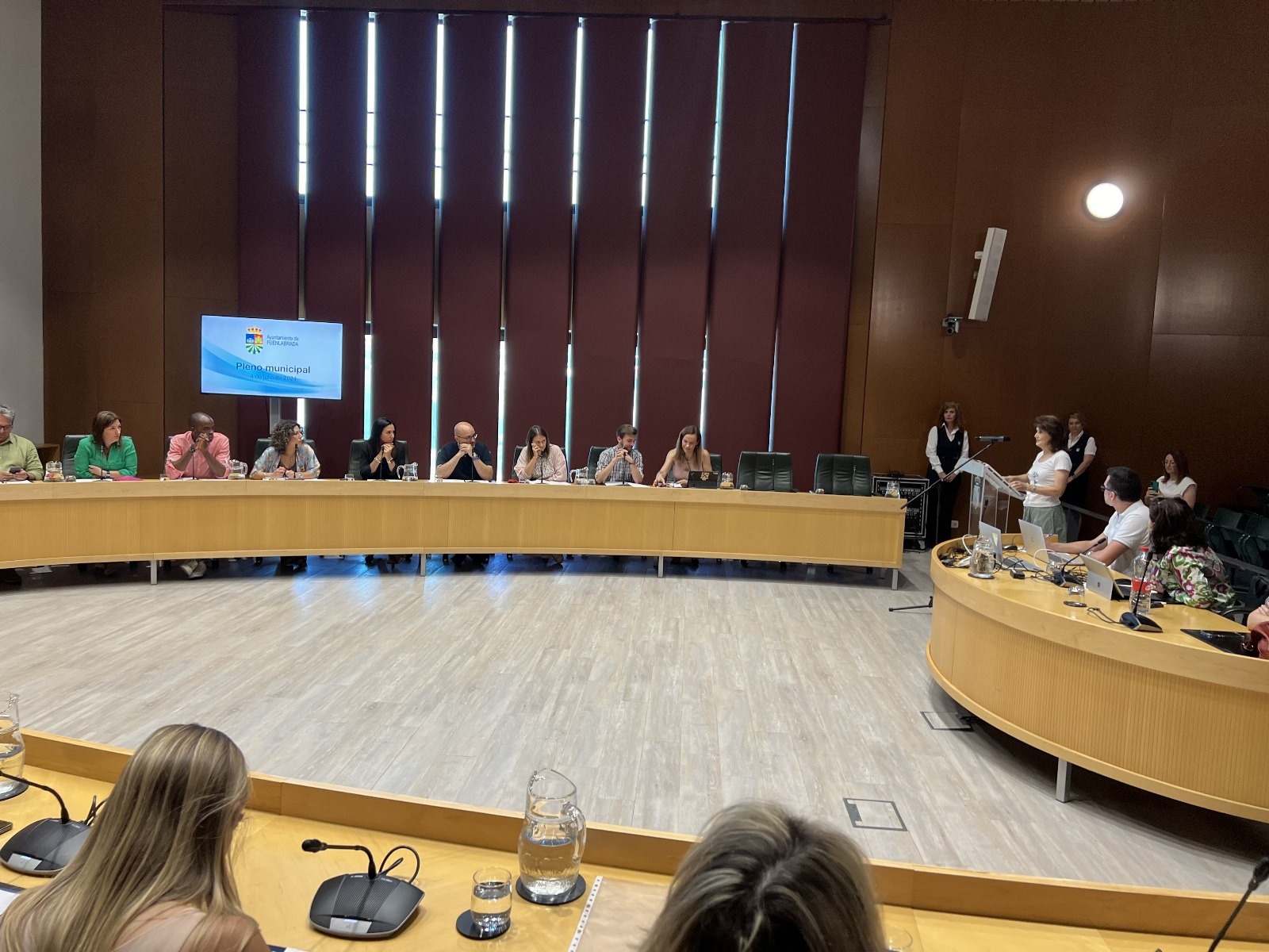 Momento de la toma de posesión de la nueva edil