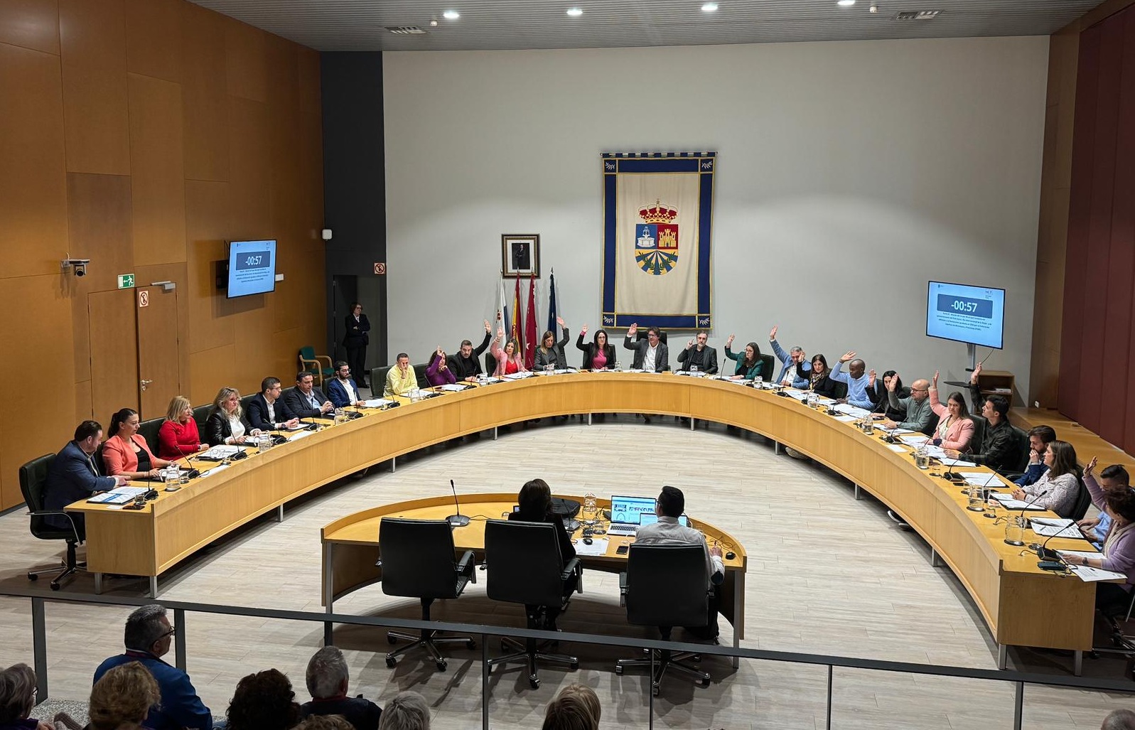 Votación en el Pleno de 5 de marzo