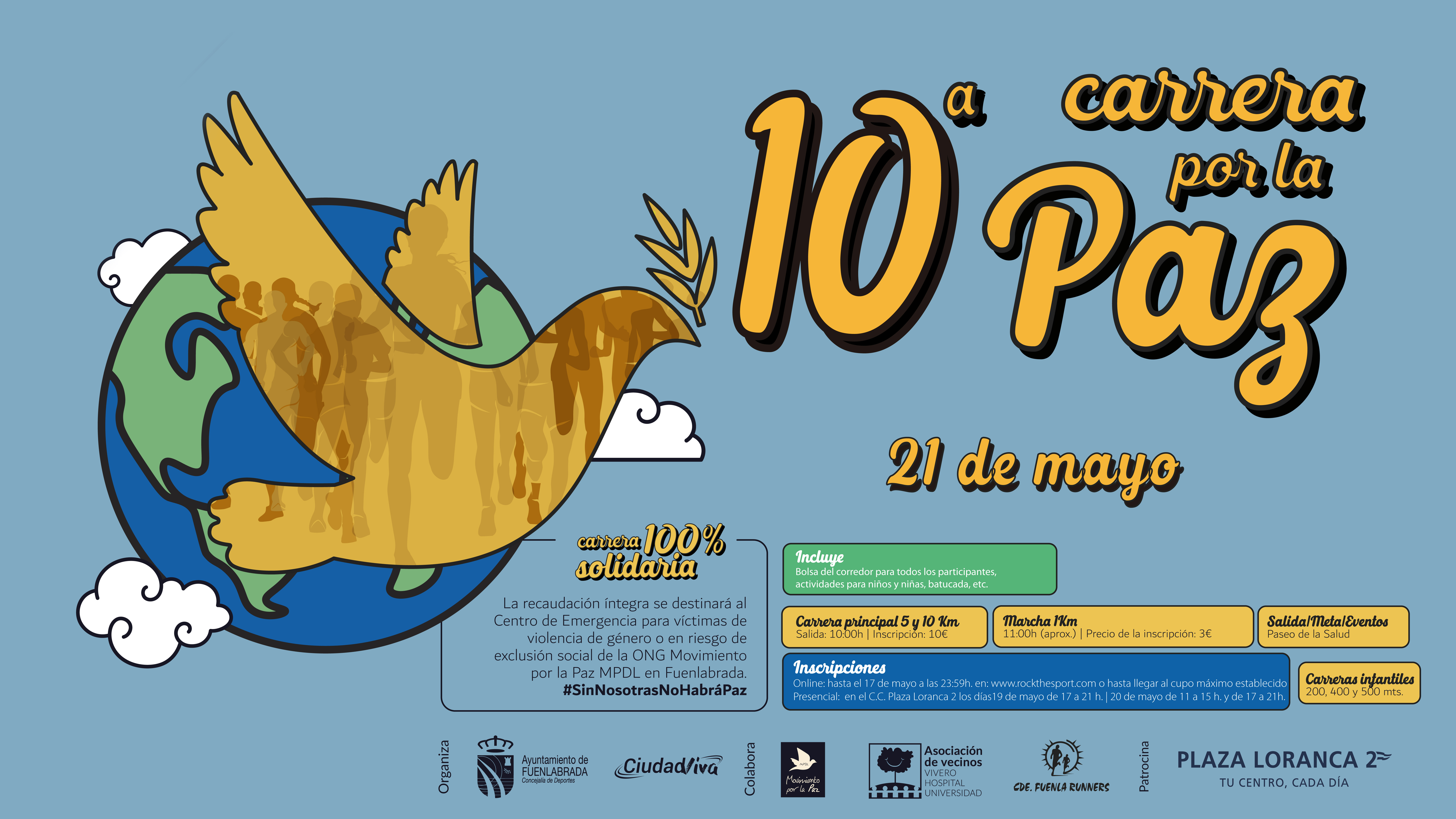 Cartel de la X Carrera por la Paz