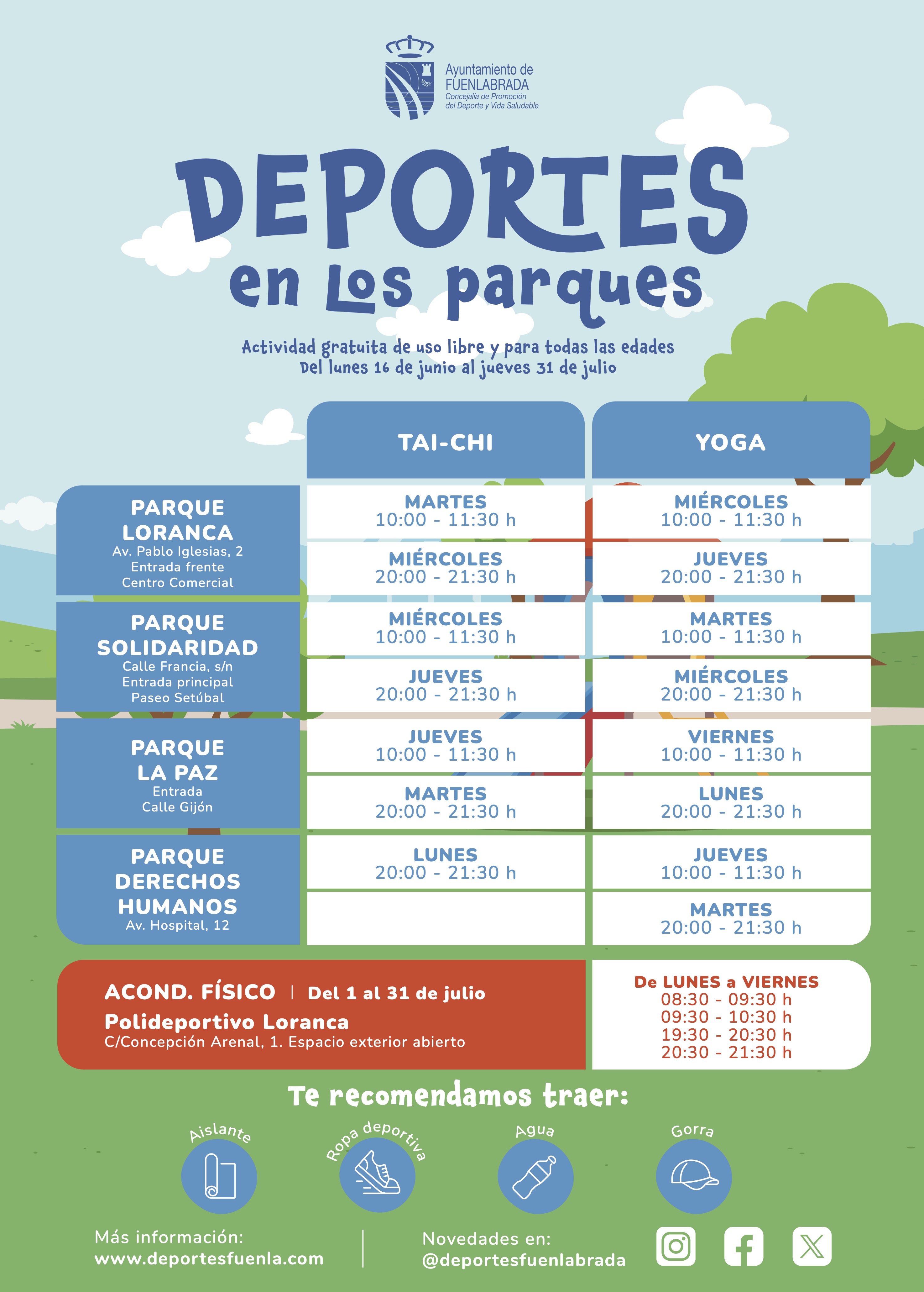 Cartel con calendario 
