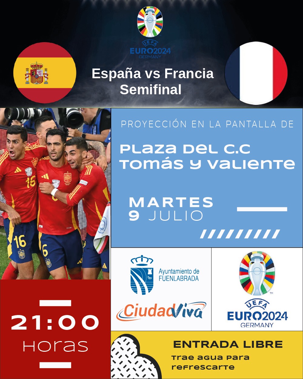 Cartel del partido de la Eurocopa