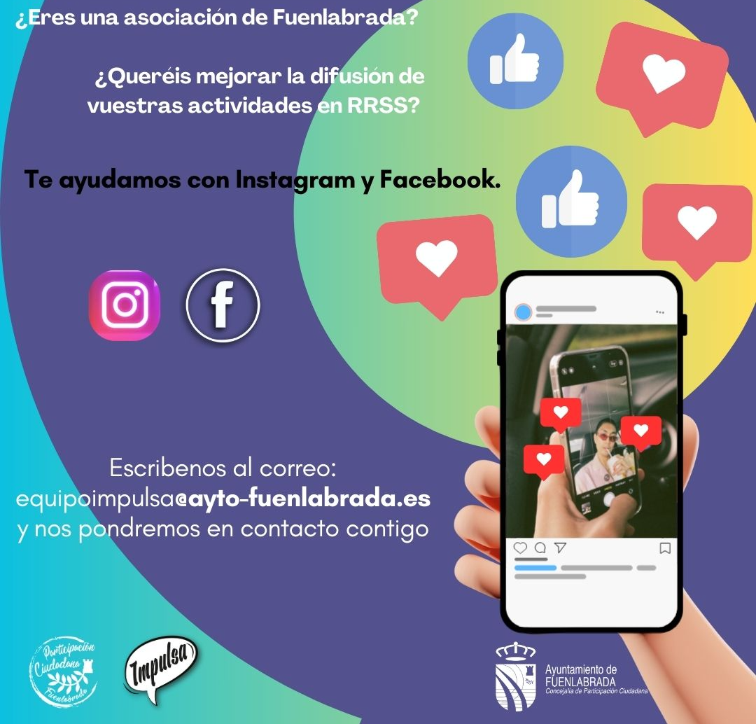 Cartel promocionando la formación en redes sociales para asociaciones
