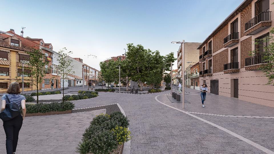 Obras de remodelacion plaza de los Cuatro Canos y su entorno