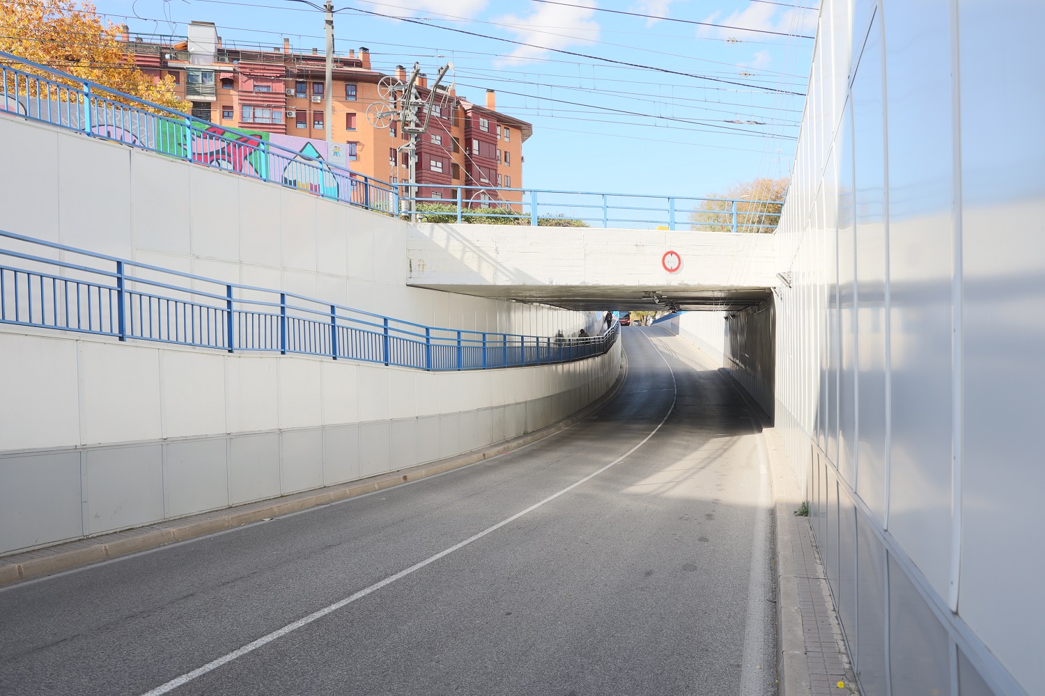 El túnel antes de las pruebas de remodelación