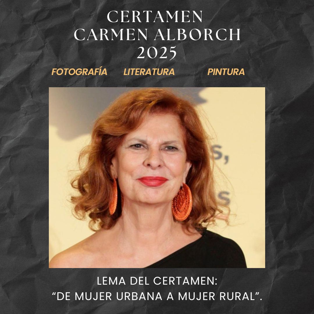 Cartel del certamen con la imagen de Carmen Alborch