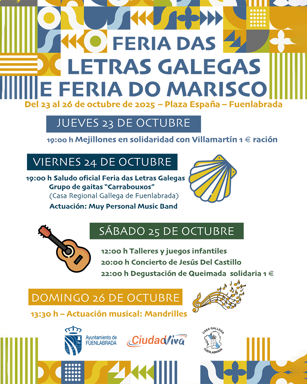 Feria das Letras Galegas e Feria do Marisco 2025