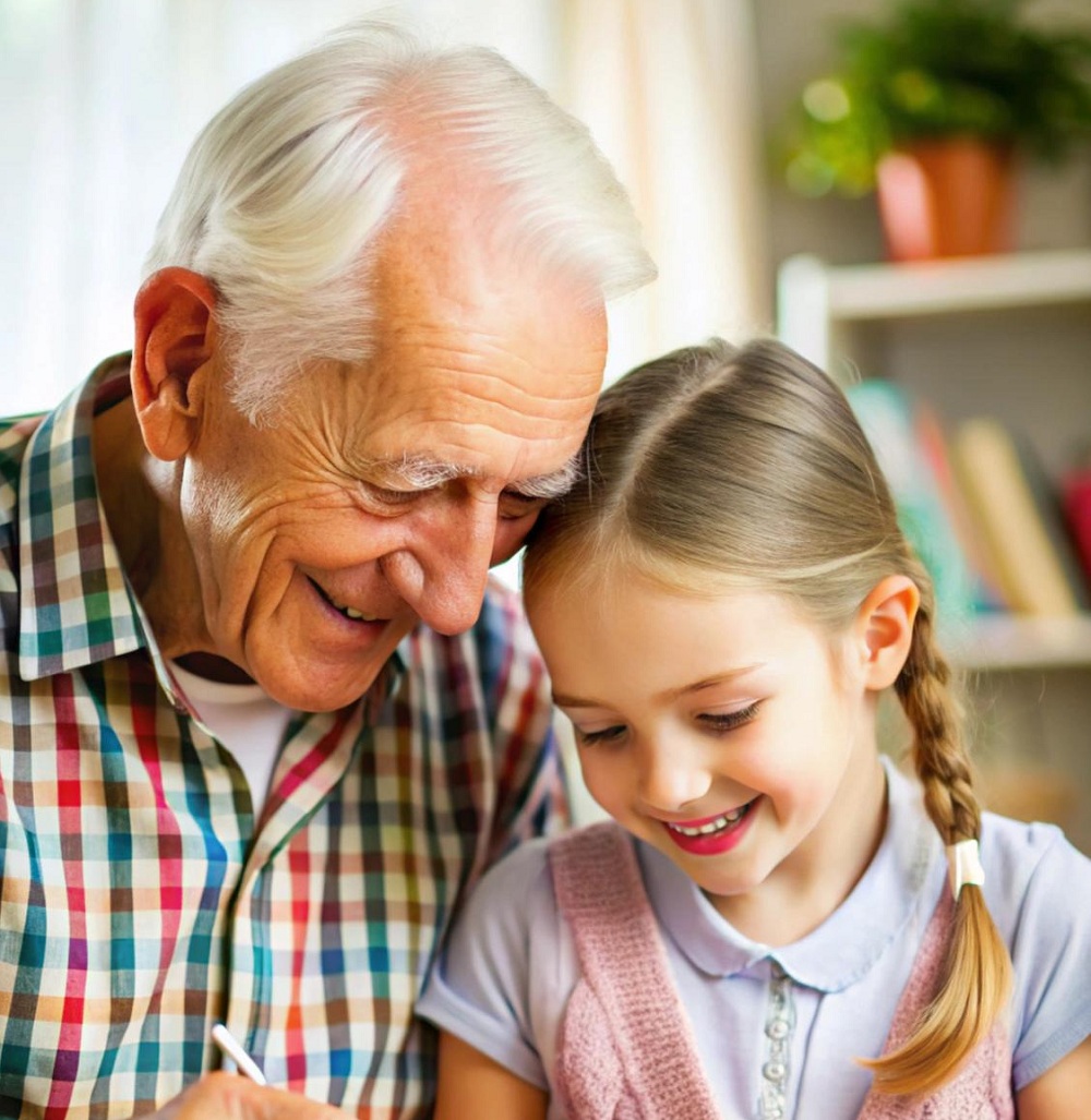 Abuelo con su nieta