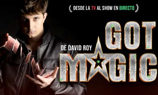 Cartel de la actuación del mago David Roy