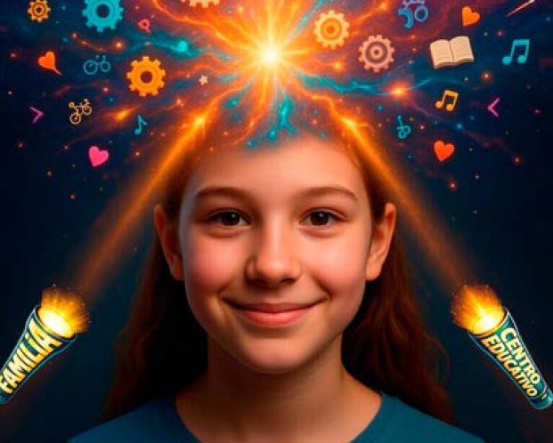 Niña con dos linternas