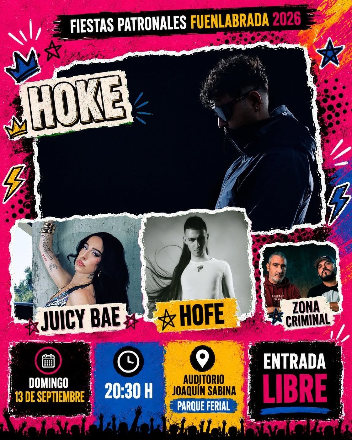 Cartel del concierto del 13 de septiembre