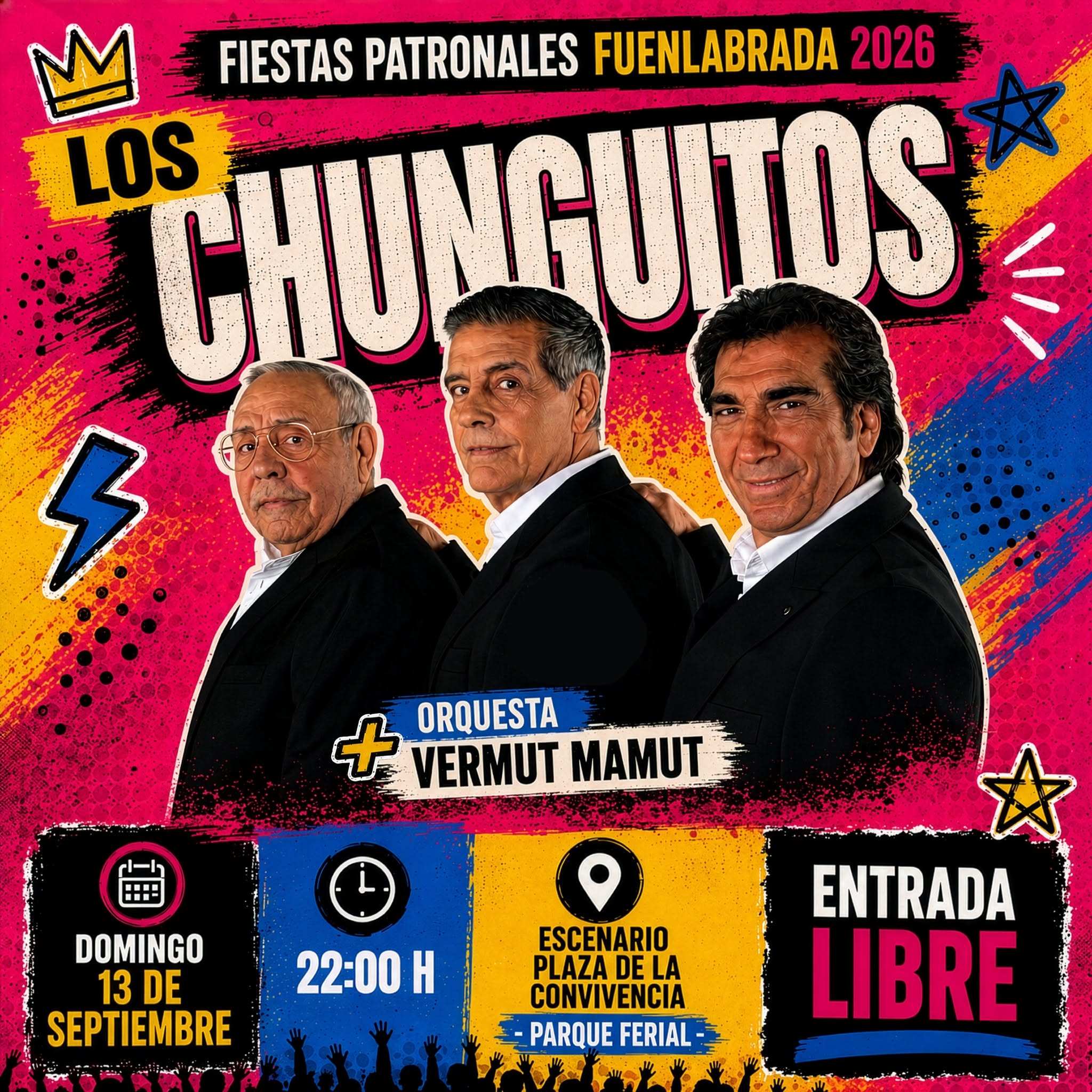 Cartel del concierto de Los Chunguitos