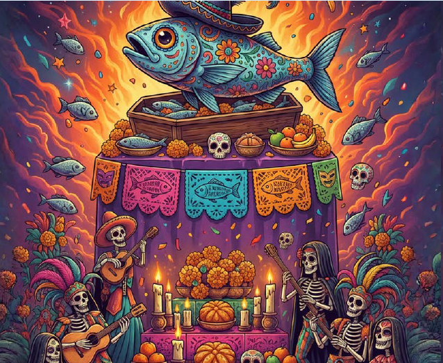 Entierro Sardina Altar de los Muertos