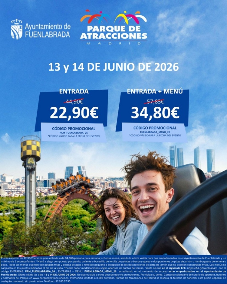 Cartel del Parque de Atracciones