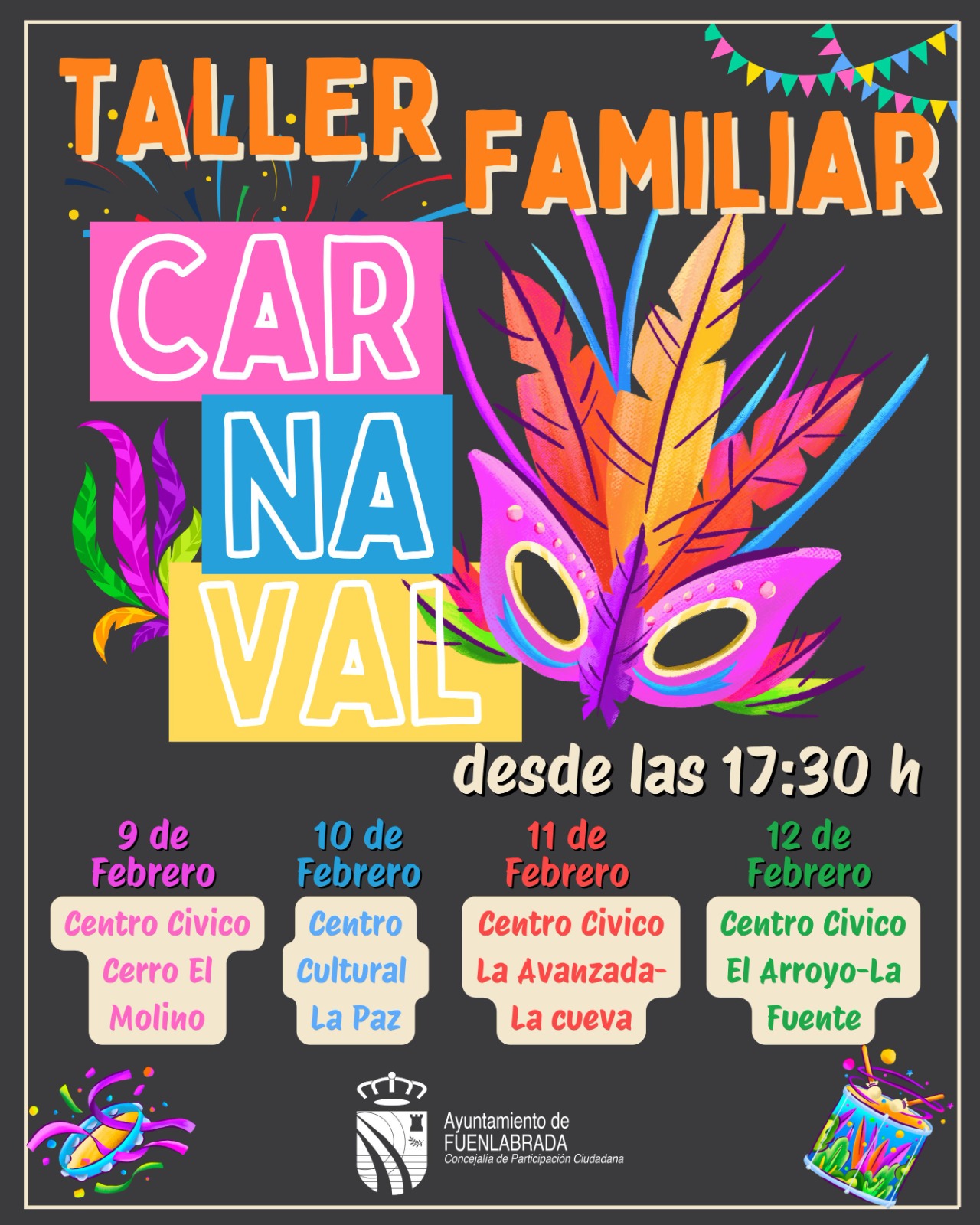 Talleres familiares de Carnaval 