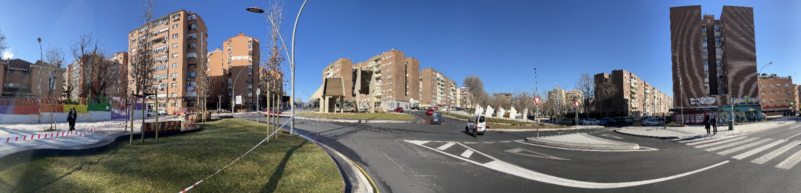 Panorámica del entorno remodelado de la Fuente de las Escaleras