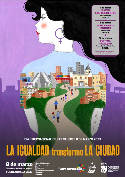 Cartel con la programación del 8 de marzo