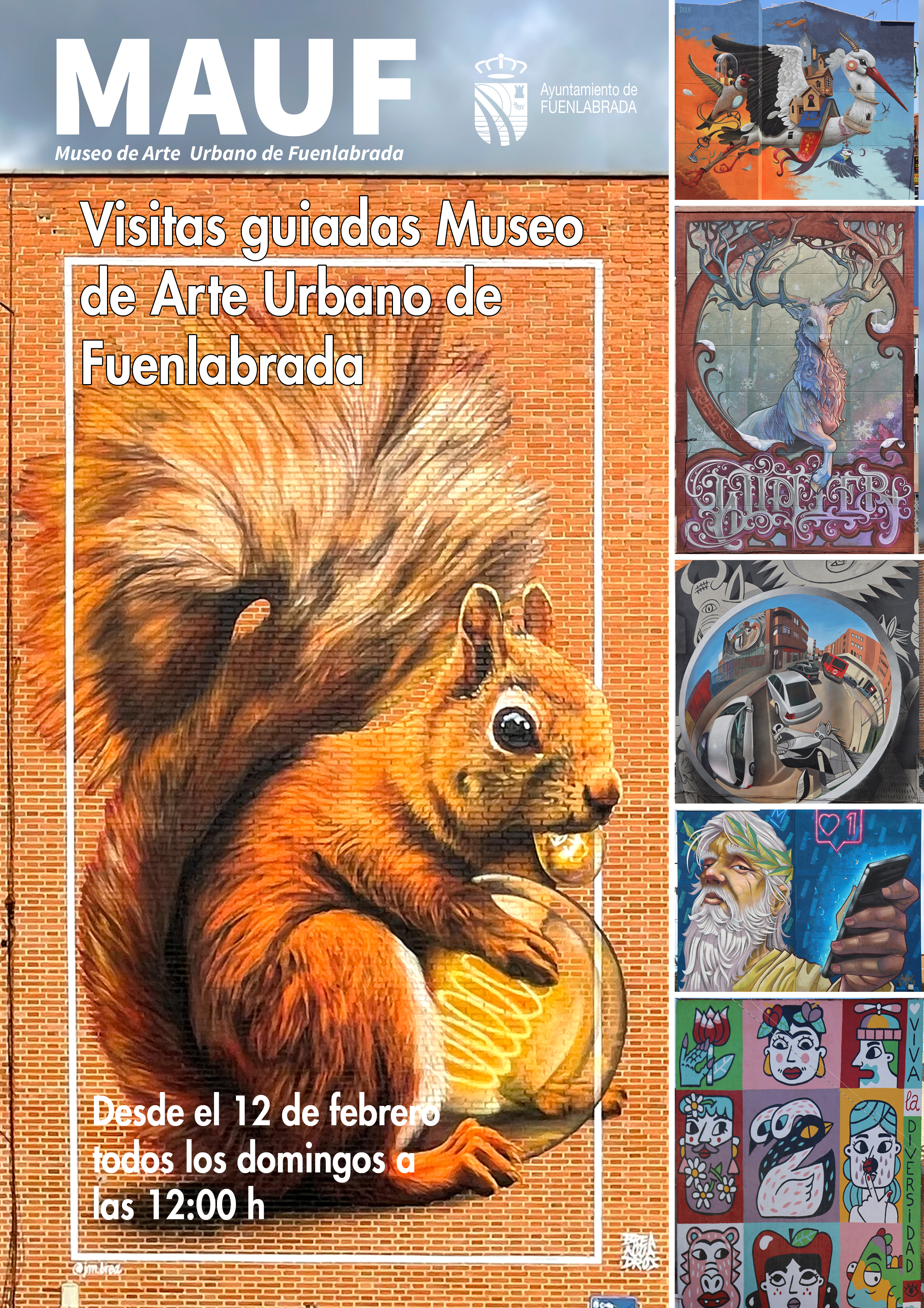 Cartel promocionando las visitas guiadas