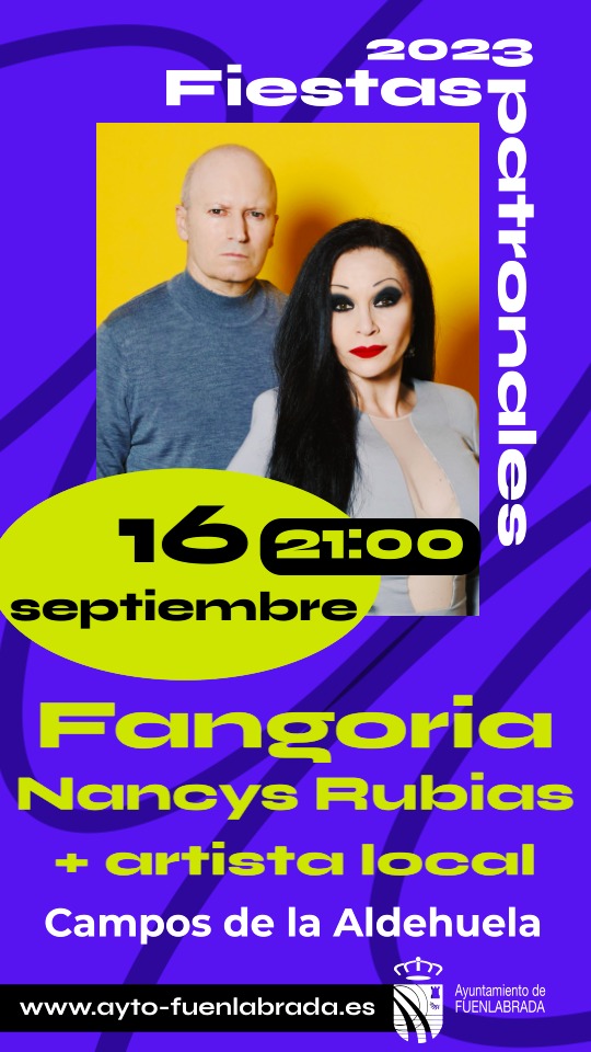 Cartel con la imagen del grupo y la fecha y hora del concierto