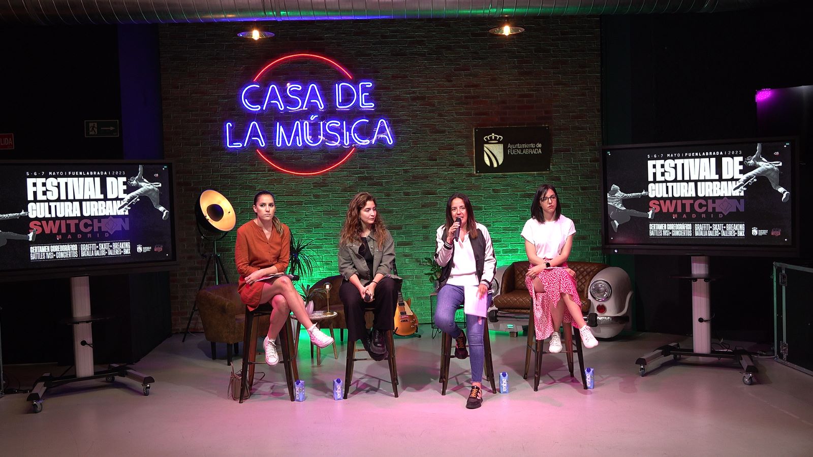 La concejala responsable de Ciudad Viva Mónica Sebastián en la Casa de la Música