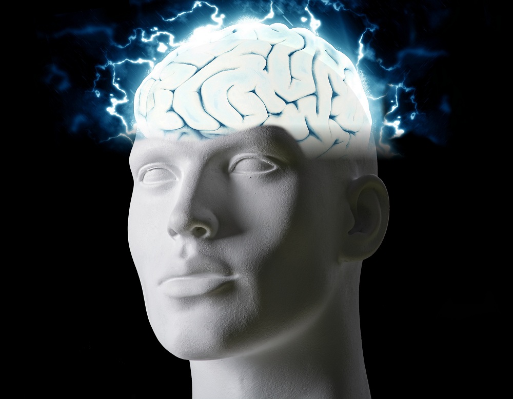 Ilustración de cabeza y cerebro