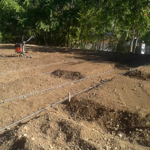 Preparación de los surcos