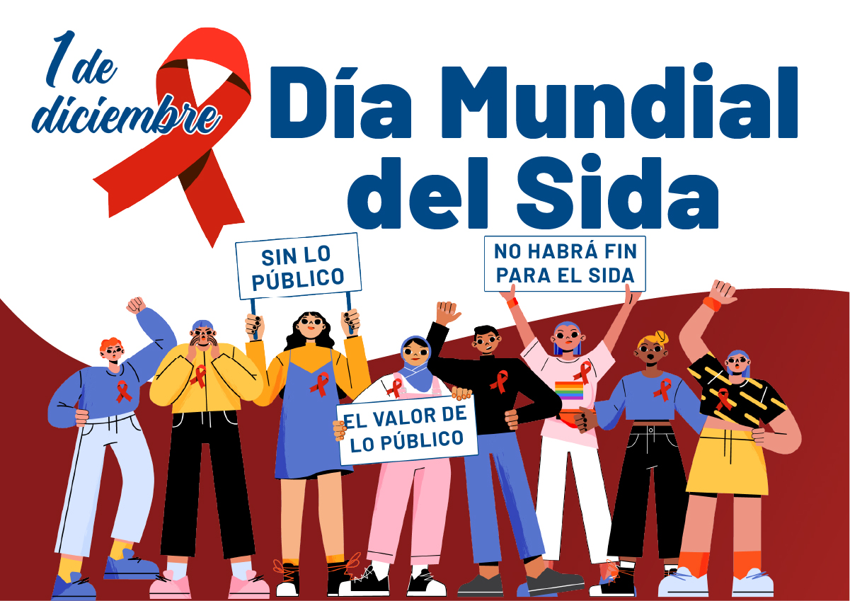 Cartel de la campaña conmemorativa del Día m8undial del SIDA