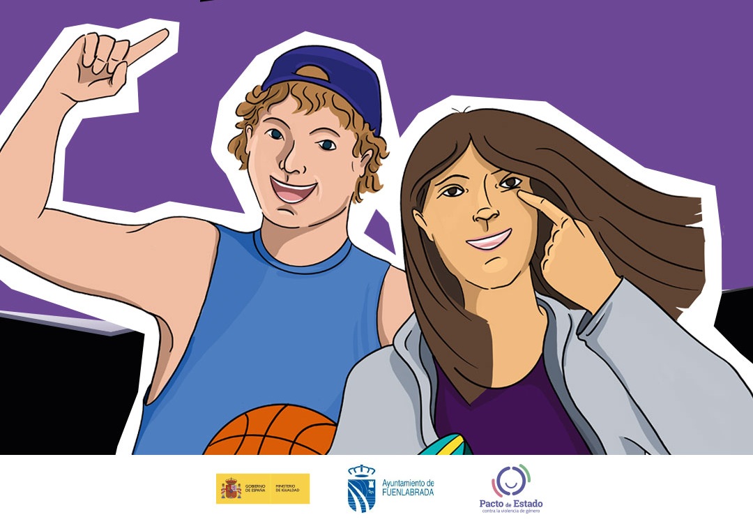 Ilustración de un chico y una chica