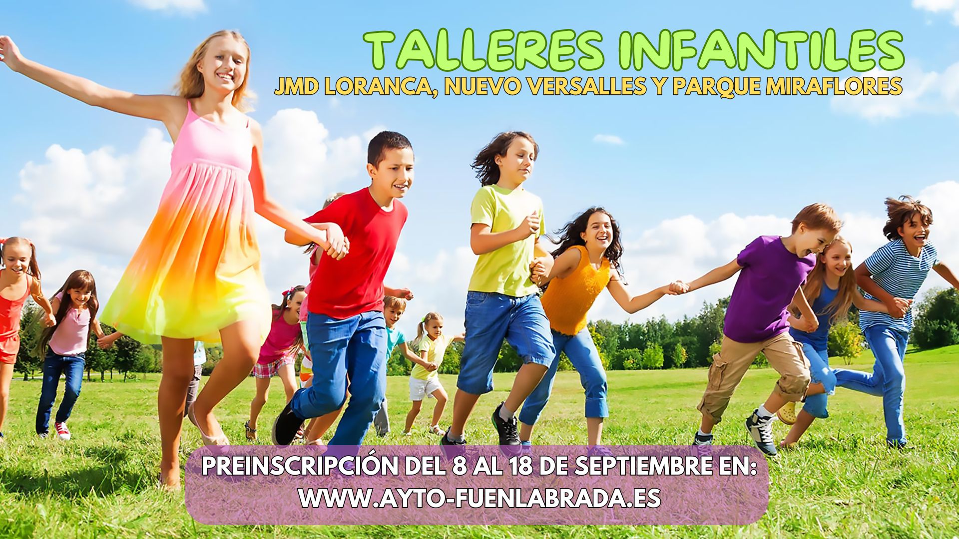 Cartel de inscripción a los talleres
