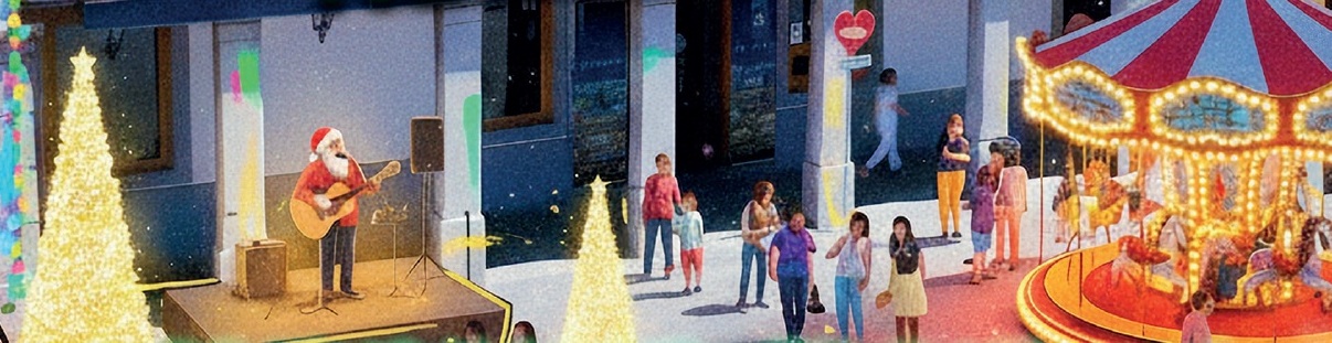 Detalle del cartel del programa de Navidad 2025