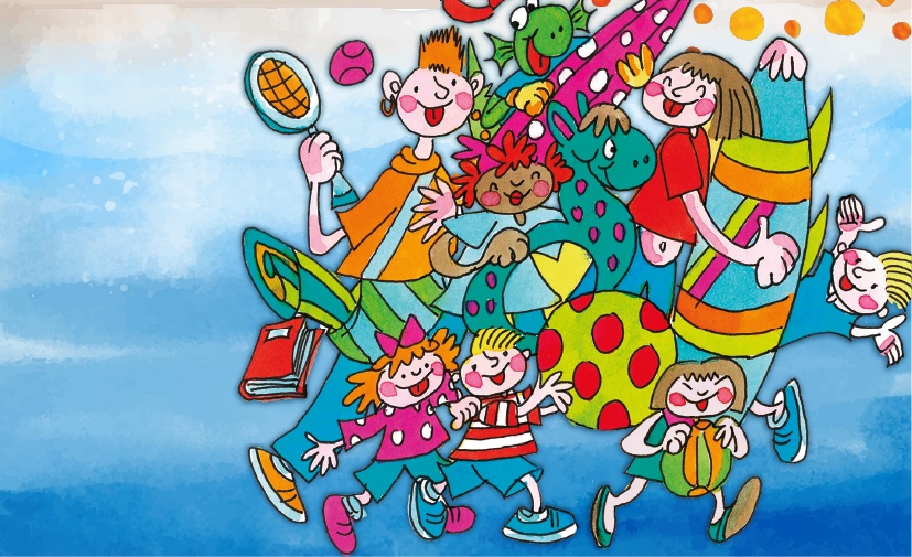 Ilustración de Fuenli con niños