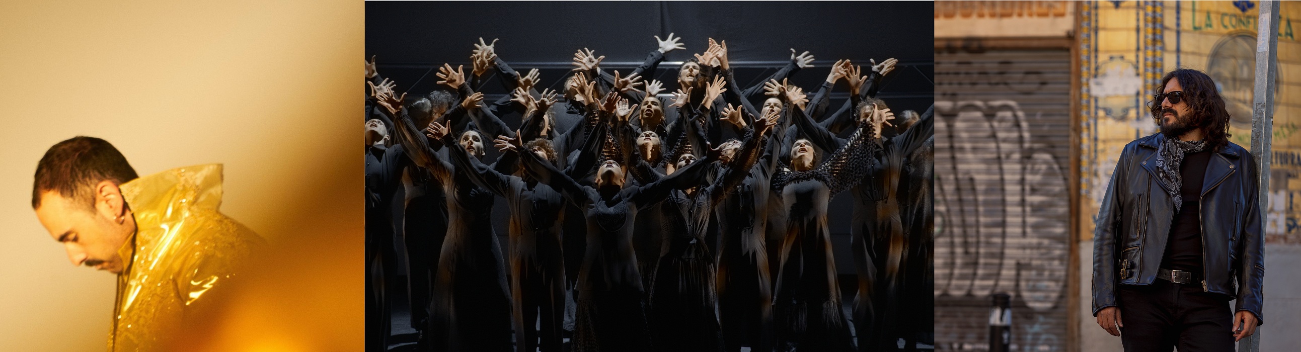Tres fotografías de Alberto Velasco, el Ballet Español de la CAM y Albertucho