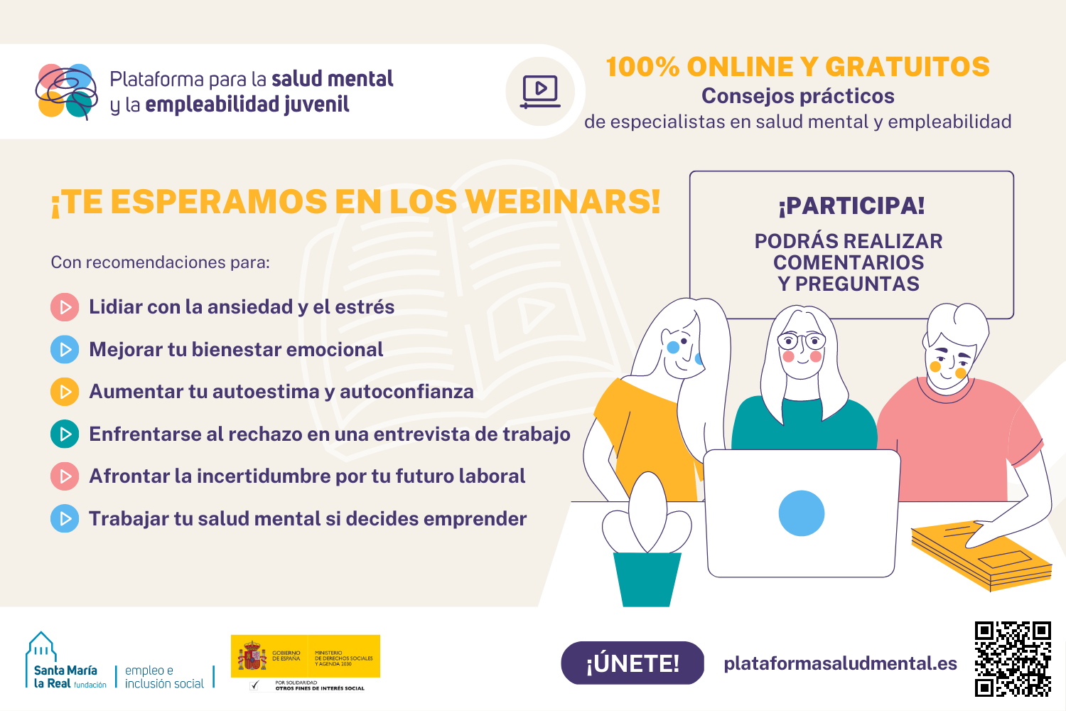 La Plataforma para la Salud Mental y la Empleabilidad Juvenil celebra su primer webinar 2142023