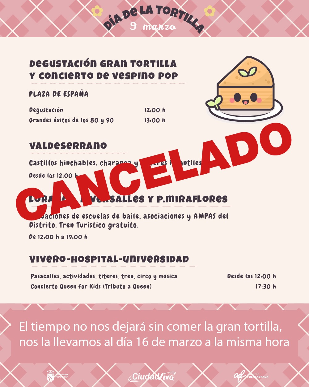 Suspendidos actos día tortilla 08032024