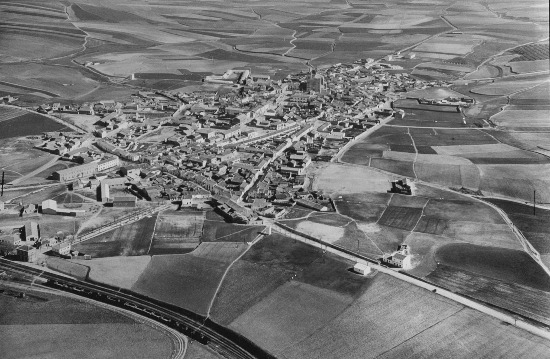 Vista aérea de Fuenlabrada en los años 60