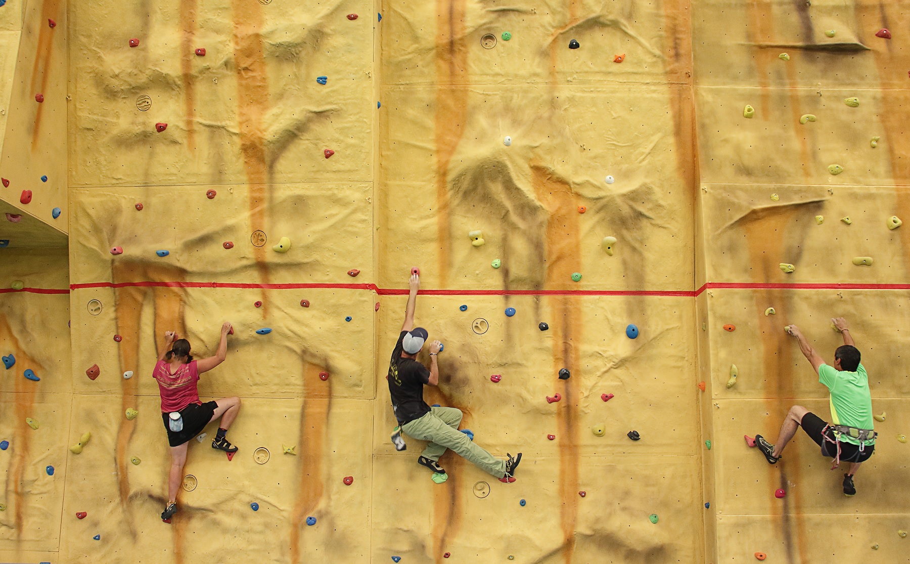 Escalada en un rocódromo en Polideportivo El Trigal